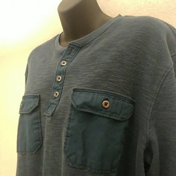 Rock & Republic Microstriped Henley Top - Picture 2 of 8